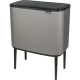 Brabantia Bo Touch Bin Waste Bin, 3 x 11 L, Grey