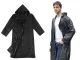Rain Poncho with Hood, Universal Waterproof Raincoat, Black