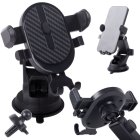 Universal Car Phone Holder Mount for Windshield, Dashboard and Air Vent, Black