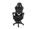 Gaming and Office Chair with Retractable Footrest, Black