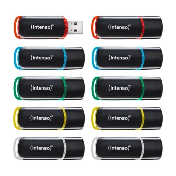 USB Flash Drive 10-Pack Intenso Business Line 3511561 8GB USB 2.0, Multi-Colour
