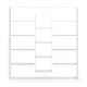 Modernhome WYJ-400 Bookcase, 14 Shelves, White