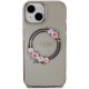 Guess IML Flowers Wreath MagSafe case for iPhone 15 / 14 / 13 - black