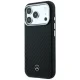 Mercedes Leather Semi Wrap Wood Effect MagSafe Case for iPhone 17/18 Pro Max - Black