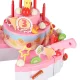 3-Tier Birthday Cake Toy Set with Lights & Music 75 pcs Pink