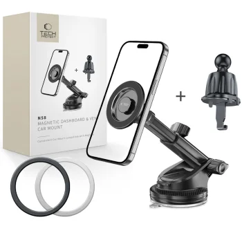 Tech-Protect N58 MagSafe Magnetic Car Holder, Black