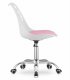 Ergonomic Swivel Office Chair PRINT with Adjustable Height, White and Pink