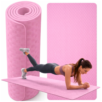 Thick Exercise Mat for Yoga and Pilates 190x90cm, Pink