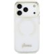 Guess IML Script Metal MagSafe Phone Case Cover iPhone 17 Pro Max - Clear