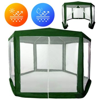 Garden Gazebo Tent with Mosquito Net 2x2x2 m MultiGarden, Green