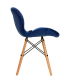 4Rico QS-186 Scandinavian Style Dining Room Chair, Navy Blue Velvet