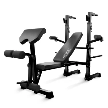 4Fizjo 1501 ULTRA Training Bench with Rack, Black
