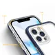 Clear Case for iPhone 12 Pro Max Hybrid Armor Clear 3 in 1, Blue Frame