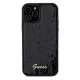 Guess iPhone 12 / 12 Pro Case Sequin Script Metal, Black