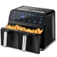 Berdsen BD-653 Dual Basket Air Fryer 8L, Black/Silver