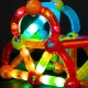 Magnetic Building Blocks with Glowing Elements, 52 Pcs