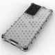 Honeycomb Hybrid Case for Samsung Galaxy S22 Ultra with TPU Frame, Blue