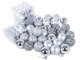 Christmas Tree Baubles Set 100 pcs + Star, Silver