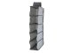 5-Shelf Hanging Closet Organizer for Wardrobe Storage 70 cm, Grey