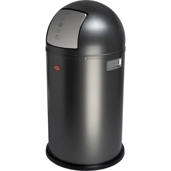 Wesco Pushboy Waste Bin 50L, Graphite Matt