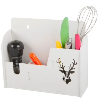 Hanging Organizer / Kitchen and Bathroom Shelf, White