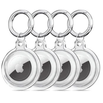 Tech-Protect Icon Case for Apple AirTag 4-Pack Transparent