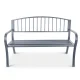 Garden Bench with Backrest Longwell Industrial Ltd G-823, Graphite