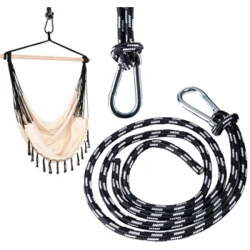 Hammock Fastening Set with Rope and Carabiner