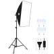 Puluz PU5071EU Studio Set with 50x70cm Softbox, Tripod & 4 LED Bulbs