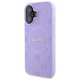 Guess Saffiano Peony Classic Logo MagSafe vāciņš iPhone 16 - Violets