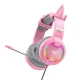 Pink Gaming Headphones Havit H2233D RGB 50mm