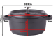 Алюминиевая кастрюля-жаровня с крышкой Non-Stick, 4 л, для индукции и...