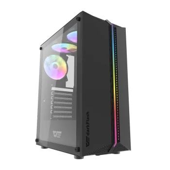 Darkflash DK151 PC Case with 3 RGB Fans, Black