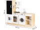 Large Modular Wooden Play Kitchen for Kids XXL with Chalkboard & LED Lights ECOTOYS