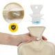 Rubber Hot Water Bottle 4FIZJO 2 Litre, Cream