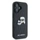 Karl Lagerfeld iPhone 16 Case Monogram Karl&Choupette Head Pin, Black