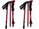 Foldable Adjustable Trekking Poles, Red
