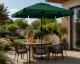 MultiGarden Rectangular Garden Umbrella with Crank, 200x130 cm, Green