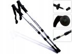 Skandināvu teleskopiskās nūjošanas staigāšanas nūjas 2gb komplekts, Sudraba | Anti-Shock Nordic Walking Pole Stick Set