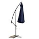 Salokāms Dārza Saulessargs Lietussargs 8 segmenti 350cm, Tumši zils | Folding Garden Umbrella