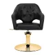 Gabbiano Parma Hairdressing Chair with Gold Base Black