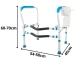 Adjustable Toilet Grab Bar / Support Frame for Seniors