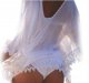 Lightweight beach tunic pareo, universal size, white