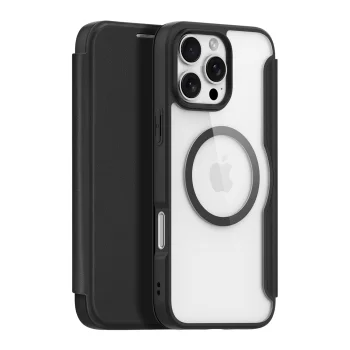 Dux Ducis Skin X Pro Wallet Case for iPhone 16 Pro Max, Black