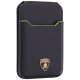 Lamborghini D1 Dabīgās Ādas MagSafe Maks - Melns un Zaļš