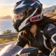 Q08 2X motorcycle helmet intercom with Bluetooth and RGB, black