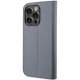 Karl Lagerfeld iPhone 14 Pro Max atverams vāciņš maciņš grāmatiņa Saffiano Karl & Choupette, sudraba