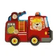 Wooden Puzzle for Kids Fire Truck, 15x15 cm