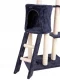 Cat tree house with scratching post, 138 cm, 5 levels, Petsi, grey
