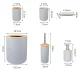 Set of 6 Bathroom Accessories (Brush, Liquid Soap Dispenser, etc.), White
